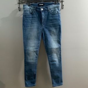 Express High Rise Legging Stretch Medium Wash 12 short